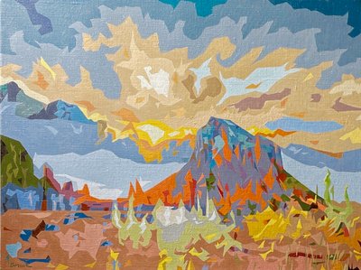 Landscape Obscura #3, 2023 (óleo sobre lino) de Holly Boruck