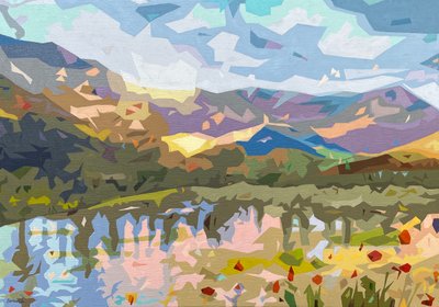 Landscape Obscura #4, 2023 (óleo sobre lino) de Holly Boruck