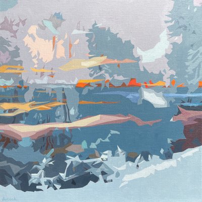 Landscape Obscura #5, 2023 (óleo sobre lino) de Holly Boruck
