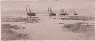 Barcos en las marismas de Homer Dodge Martin