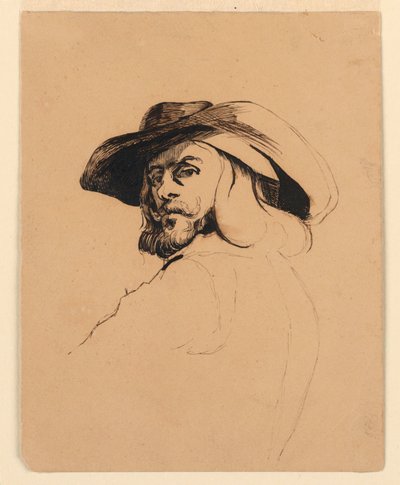 Cabeza de un hombre al estilo de Frans Hals de Homer Dodge Martin