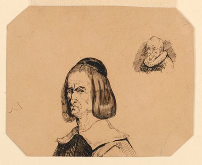 Cabezas de dos hombres, al estilo de Frans Hals de Homer Dodge Martin