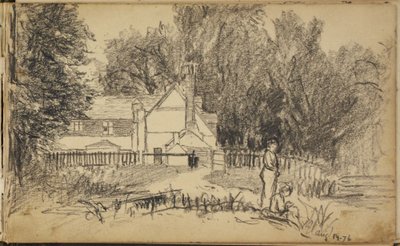 Una casa y dos figuras de Homer Dodge Martin