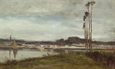Sobre el Sena, c.1895 (óleo sobre lienzo) de Homer Dodge Martin