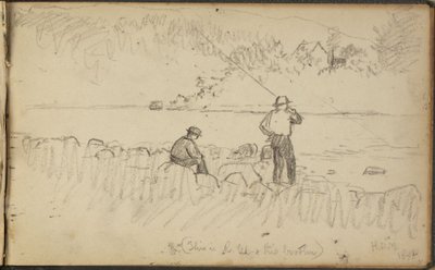 Dos hombres pescando de Homer Dodge Martin