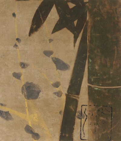 Ciruela y bambú, período Edo, finales del siglo XVI-principios del siglo XVII de Hon