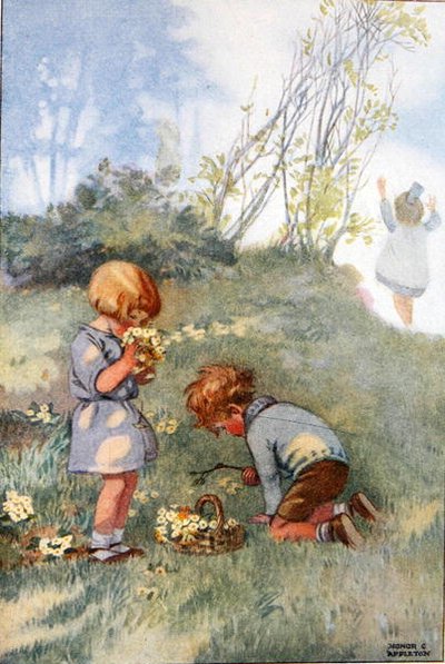 Ilustración de "A Treasury of Verse for School and Home", seleccionada por M.G.Edgar y Eric Chilman (litografía en color) de Honor Charlotte Appleton
