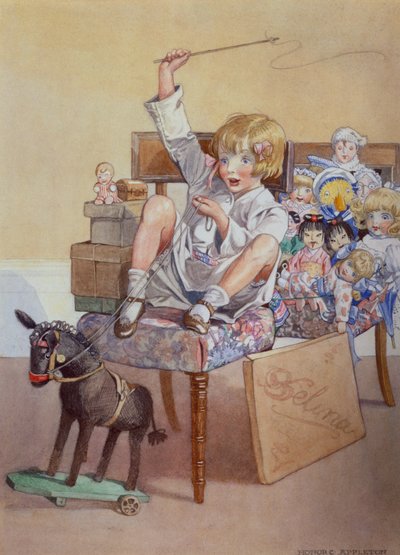 Salimos al galope (acuarela sobre papel) de Honor Charlotte Appleton