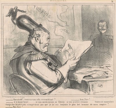"-Ouriskoff!..¿lo encuentras parecido?" de Actualidades de Honoré Daumier
