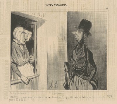 2.000 fr...sin establo...¡no me conviene! de Honoré Daumier