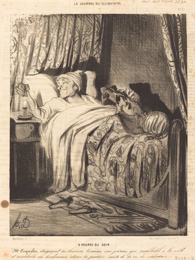 9 de la Noche de Honoré Daumier