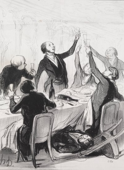 Un brindis número 43... a la Sociedad de la Templanza de Honoré Daumier