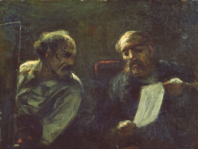 Una discusión en el estudio, 1852-55 de Honoré Daumier