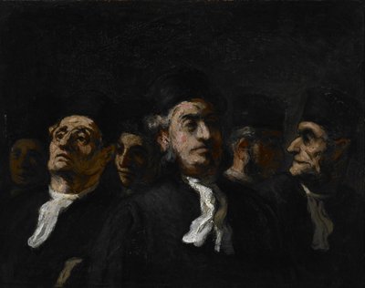 Una reunión de abogados de Honoré Daumier