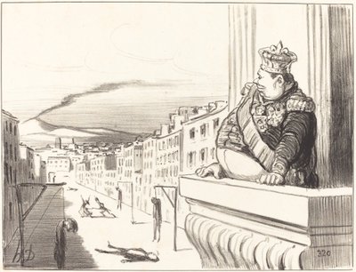 En Nápoles - El mejor de los reyes... (2da placa) de Honoré Daumier