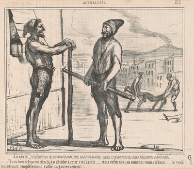 Nápoles: Delegados de la comisión... de Honoré Daumier