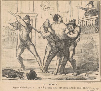 En Nápoles: Veamos, le perdono... de Honoré Daumier