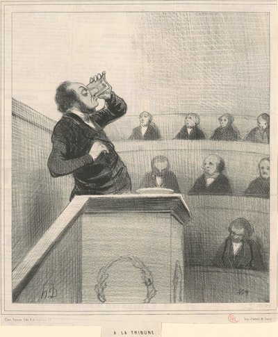En la tribuna de Honoré Daumier
