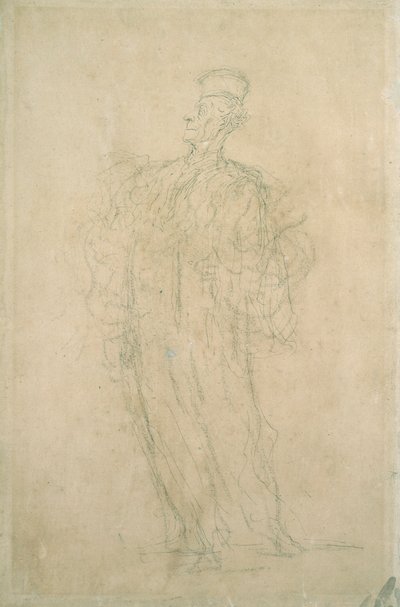 Un abogado caminando de Honoré Daumier