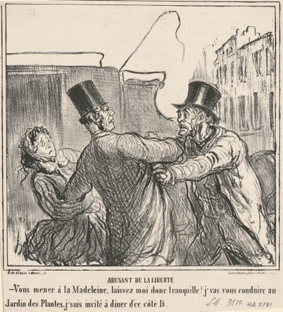 Abusando de la libertad de Honoré Daumier
