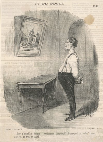 Compra de un cuadro reloj de Honoré Daumier