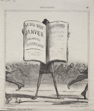 Actualidades (No. 41): ¡Electores, en mis brazos!... de Honoré Daumier