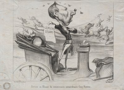 Actualidades (No. 81): La llegada a Alsacia del comisionado extraordinario, Coco Romieu de Honoré Daumier