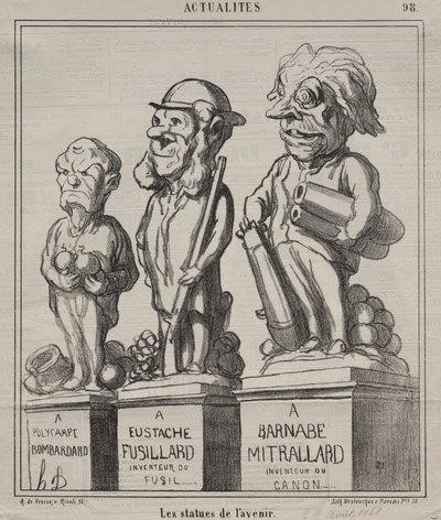 Actualidades (lámina 98): Estatuas del futuro de Honoré Daumier