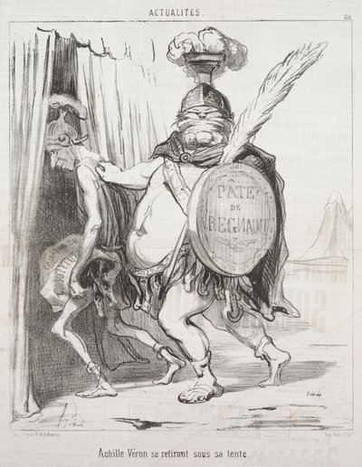 Actualidades: Aquiles retirándose a su tienda de Honoré Daumier