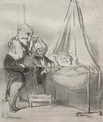 Actualidades: ¡Decididamente, ella está muy enferma!... de Honoré Daumier