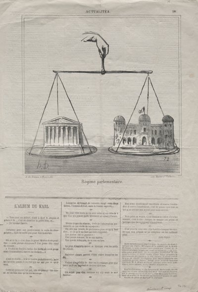 Actualidades No. 10: Régimen Parlamentario, 1870 de Honoré Daumier