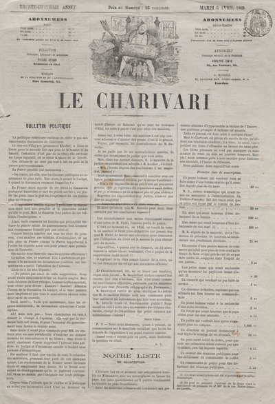 Actualidades No. 64: Dificultades para volverse esbelto, 1869 de Honoré Daumier