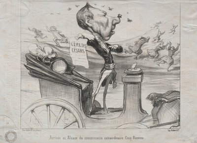 Actualidades No. 81: La llegada a Alsacia del comisionado extraordinario, Coco Romieu, 1850 de Honoré Daumier