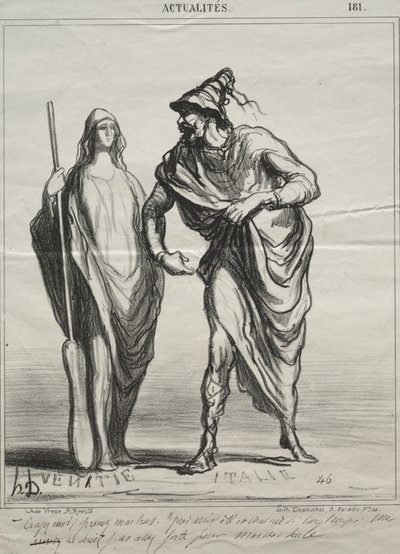Actualidades, placa 181: ¡Qué te crees! Toma mi brazo de Honoré Daumier