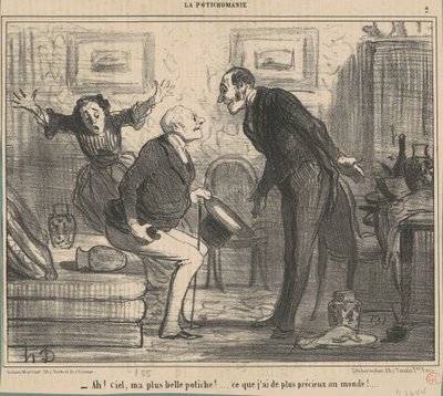 ¡Ah! Ciel, ¡mi jarrón más hermoso! ... de Honoré Daumier