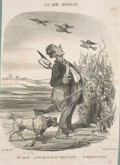 ¡Ah! ... Creo que son aves de presa ... de Honoré Daumier