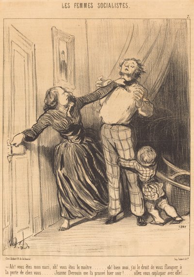 Ah! usted es mi marido, ah! usted es el maestro... de Honoré Daumier