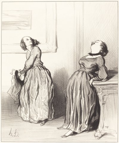 Ah, encuentras que mi última novela no está del todo... de Honoré Daumier