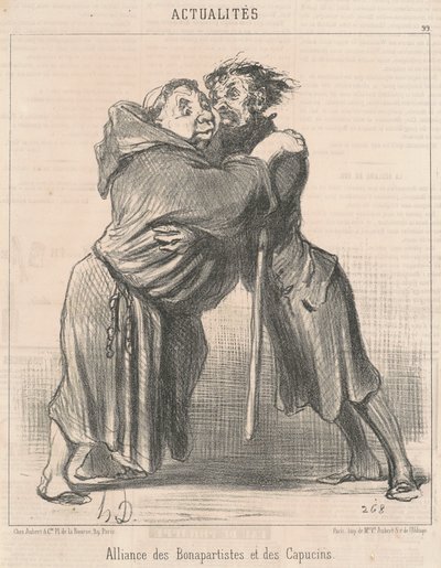 Alianza de los bonapartistas y los capuchinos de Honoré Daumier