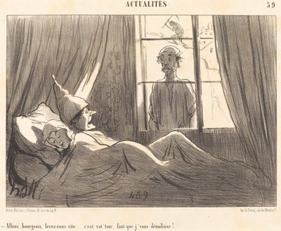 Vamos burgués, levántate rápido... de Honoré Daumier