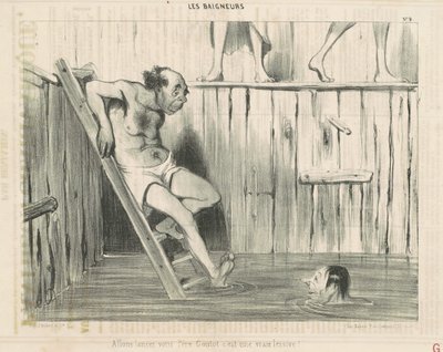 Allons lancez vous père goutot... de Honoré Daumier