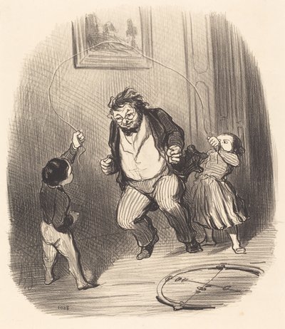 Vamos, papá... aún... treinta y dos vueltas!... de Honoré Daumier