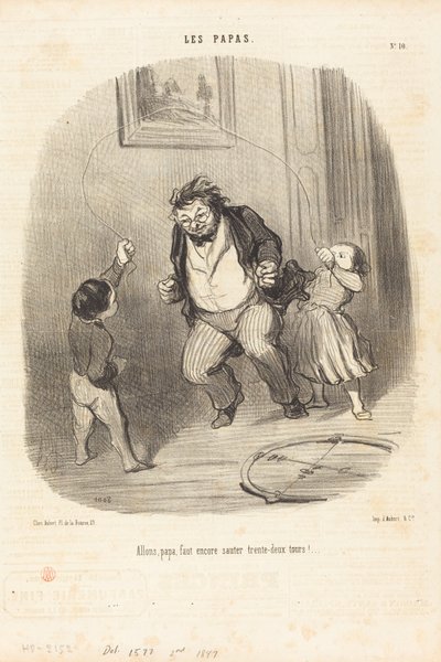 Vamos, papá... aún... treinta y dos vueltas... de Honoré Daumier