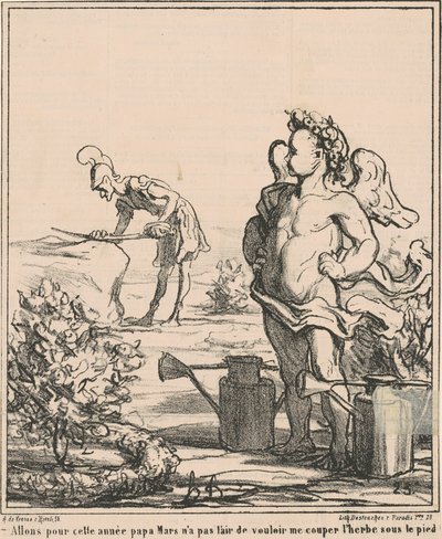 Vamos para el año papá marzo... de Honoré Daumier