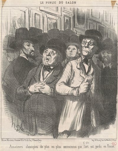 Amateurs clásicos convencidos de Honoré Daumier