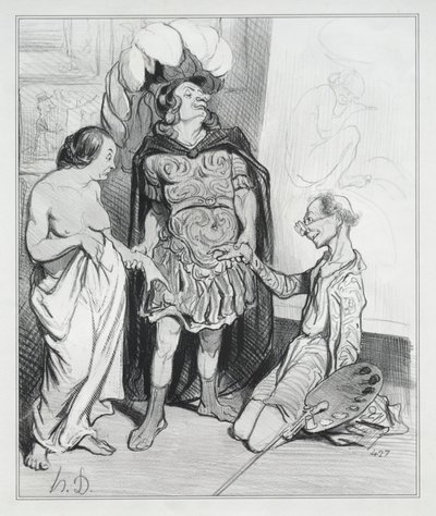 Apeles y Campaste de Honoré Daumier