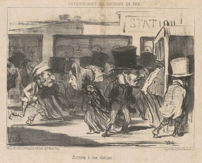 Llegada a una estación de Honoré Daumier