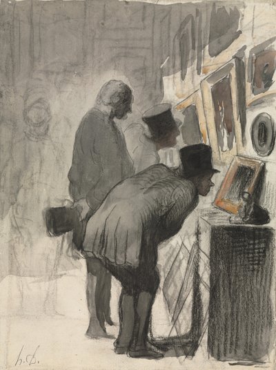 Amantes del arte de Honoré Daumier
