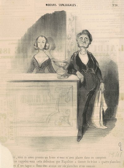 Arthur, me habías prometido un trono... de Honoré Daumier