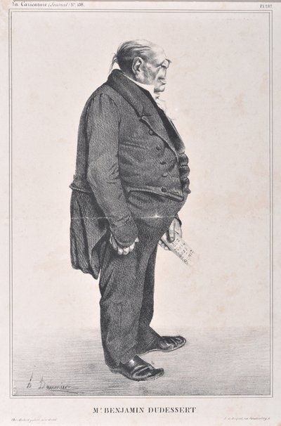 Serie Celebrites de la Caricature "M. Benjamin Dudessert" de Honoré Daumier